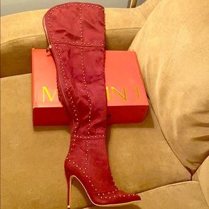 BRAND NEW - Thigh High Stiletto Boot - Color Wine